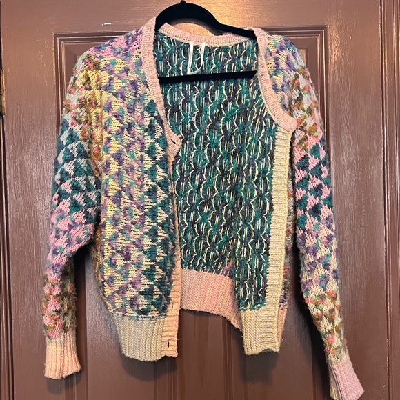 Anthropologie Sweaters - Anthropologie Stained Glass Multicolor Patterned Women's Sweater S Rare HTF